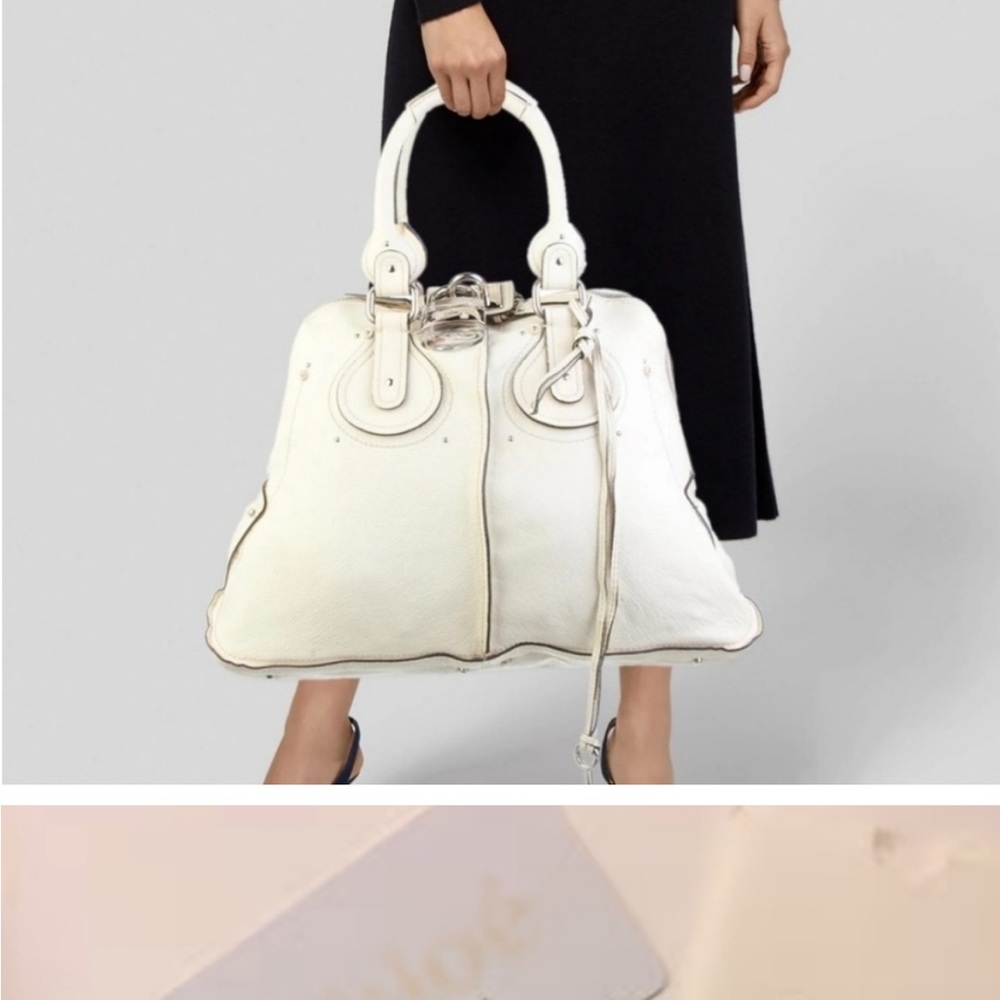 Chloe purse. White with silver hardware there is wear on the bottom of bag (pics